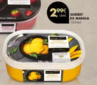 Pingo Doce SORBET DE MANGA 1000ml promoção