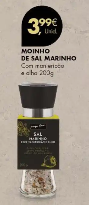 Pingo Doce MOINHO DE SAL MARINHO Com manjericão e alho 200g promoção