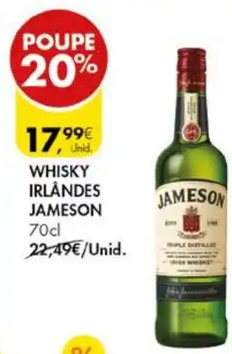 Pingo Doce WHISKY IRLANDES JAMESON 70cl promoção