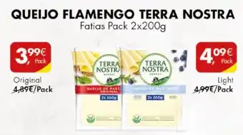 Pingo Doce QUEIJO FLAMENGO TERRA NOSTRA Fatias Pack 2x200g Original promoção