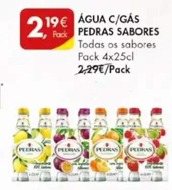 Pingo Doce ÁGUA C/GAS PEDRAS SABORES Todas os sabores Pack 4x25cl promoção