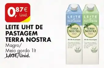 Pingo Doce LEITE UHT DE PASTAGEM TERRA NOSTRA Magro/ Meio gordo 1lt promoção