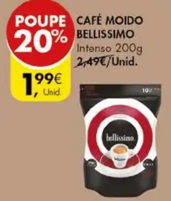 Pingo Doce CAFÉ MOIDO BELLISSIMO Intenso 200g promoção