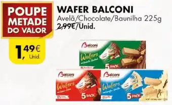 Pingo Doce WAFER BALCONI Avelã/Chocolate/Baunilha 225g promoção