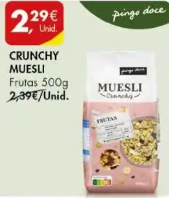 Pingo Doce CRUNCHY MUESLI Frutas 500g promoção