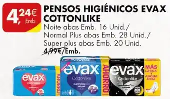 Pingo Doce PENSOS HIGIÉNICOS EVAX COTTONLIKE promoção