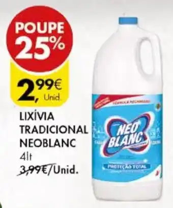 Pingo Doce LIXÍVIA TRADICIONAL NEOBLANC 4lt promoção