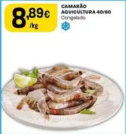 Intermarché Camarão aquicultura 40/60 promoção