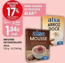 Intermarché Alsa - mousse de chocolate promoção