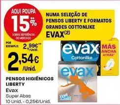 Intermarché Evax - pensos higienicos liberty promoção