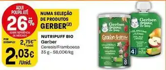 Intermarché Gerber - nutripuff bio promoção
