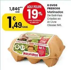 Intermarché Matinados - 6 ovos frescos promoção