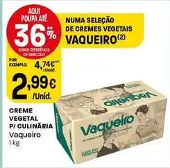 Intermarché Vaqueiro - creme vegetal p/ culinária promoção