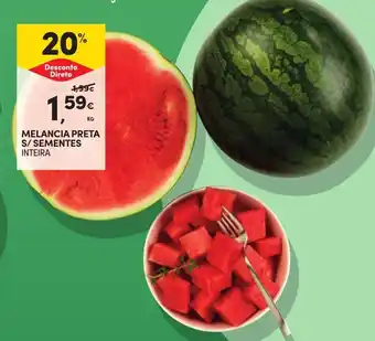 Continente MELANCIA PRETA S/SEMENTES INTEIRA KG promoção