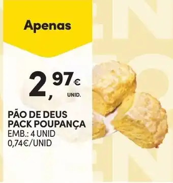 Continente PÃO DE DEUS PACK POUPANÇA EMB.: 4 UNID promoção