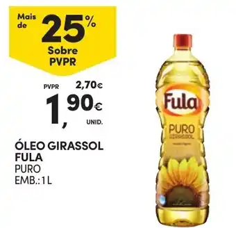 Continente ÓLEO GIRASSOL FULA PURO EMB.: 1L promoção