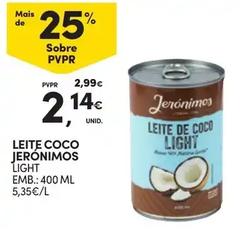 Continente LEITE COCO JERÓNIMOS LIGHT 400ML promoção