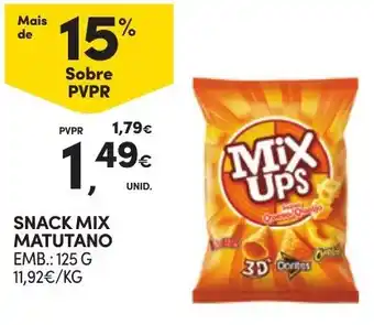 Continente SNACK MIX MATUTANO EMB.: 125 G promoção
