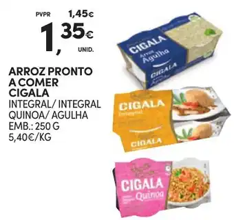 Continente ARROZ PRONTO A COMER CIGALA 250G promoção