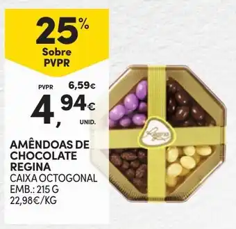 Continente AMÊNDOAS DE CHOCOLATE REGINA EMB.: 215 G promoção