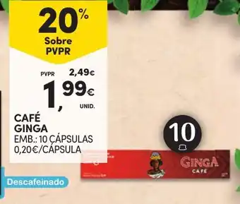 Continente CAFÉ GINGA EMB.: 10 CÁPSULAS promoção