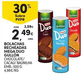 Continente BOLACHAS RECHEADAS MEGA DUO GULLÓN EMB.: 500 G promoção