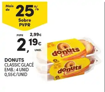 Continente DONUTS CLASSIC GLACÉ EMB.: 4 UNID promoção