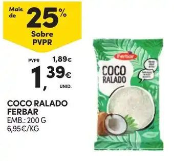 Continente COCO RALADO FERBAR EMB.: 200 G promoção