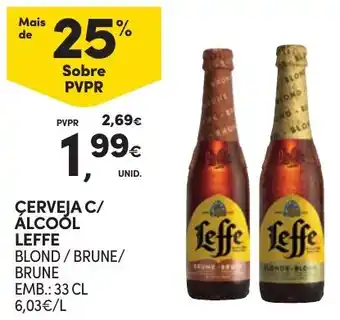 Continente CERVEJA C/ ÁLCOOL LEFFE 33cl promoção