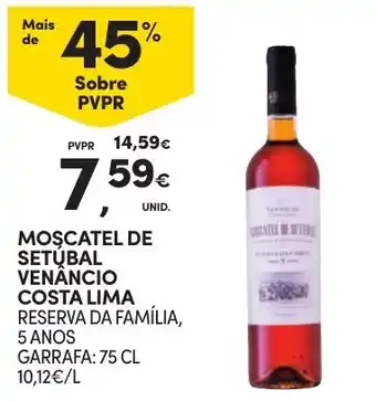 Continente MOSCATEL DE SETÚBAL VENÂNCIO COSTA LIMA GARRAFA: 75 CL promoção