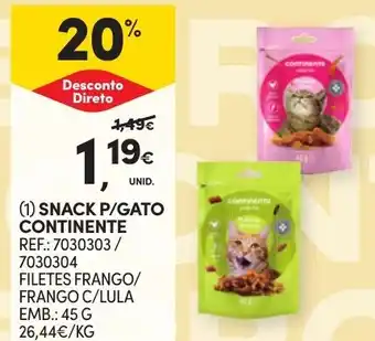 Continente SNACK P/GATO CONTINENTE promoção