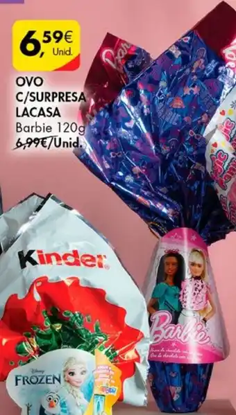 Pingo Doce OVO C/SURPRESA LACASA Barbie 120g promoção