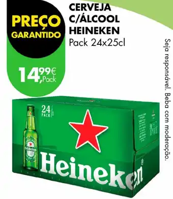 Pingo Doce CERVEJA C/ÁLCOOL HEINEKEN Pack 24x25cl promoção