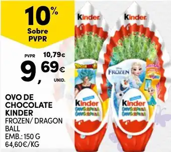 Continente OVO DE CHOCOLATE KINDER 150g promoção