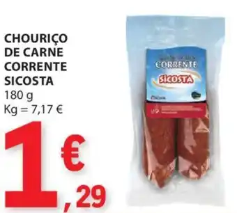 E.Leclerc CHOURIÇO DE CARNE CORRENTE SICOSTA 180 g promoção
