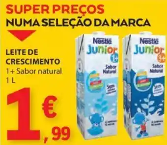 E.Leclerc LEITE DE CRESCIMENTO 1+ Sabor natural 1 L promoção