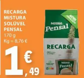 E.Leclerc RECARGA MISTURA SOLÚVEL PENSAL 170 g promoção