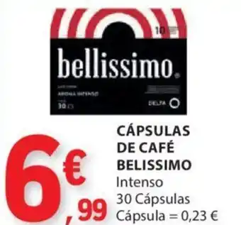 E.Leclerc CÁPSULAS DE CAFÉ BELISSIMO Intenso 30 Cápsulas promoção