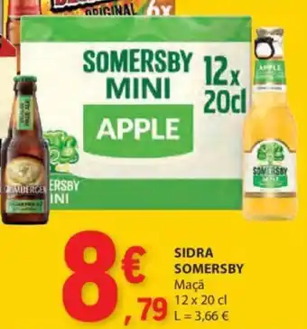 E.Leclerc SIDRA SOMERSBY Maçã 12 x 20 cl promoção