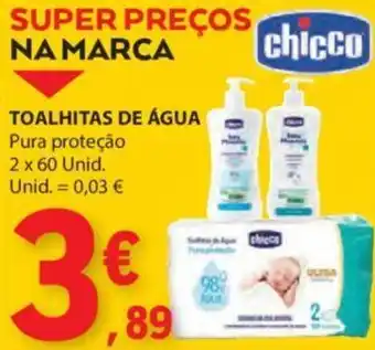 E.Leclerc TOALHITAS DE ÁGUA Pura proteção 2 x 60 Unid. promoção