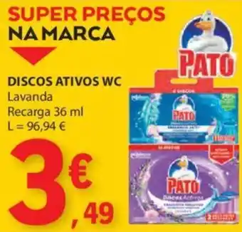 E.Leclerc DISCOS ATIVOS WC Lavanda Recarga 36 ml promoção