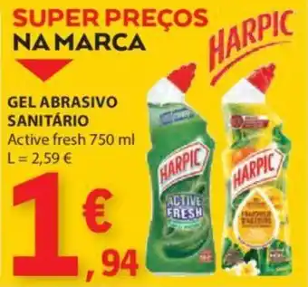 E.Leclerc GEL ABRASIVO SANITÁRIO Active fresh 750 ml promoção