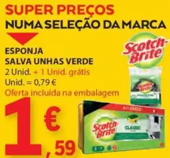 E.Leclerc ESPONJA SALVA UNHAS VERDE promoção