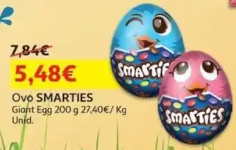 Auchan Ovo SMARTIES Giant Egg 200 g promoção