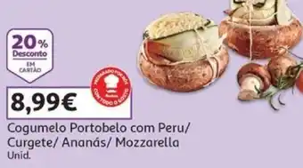 Auchan Cogumelo Portobelo com Peru/ Curgete/ Ananás/Mozzarella Unid. promoção