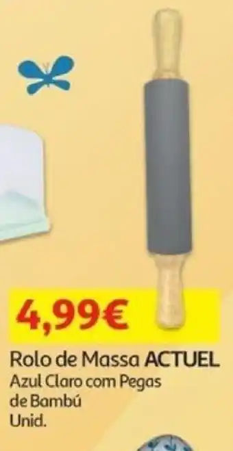 Auchan Rolo de Massa ACTUEL Azul Claro com Pegas de Bambú Unid. promoção