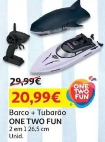 Auchan Barco + Tubarão ONE TWO FUN 2 em 1 26.5cm promoção