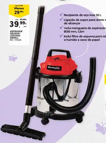 Continente ASPIRADOR SOLIDOS/ LÍQUIDOS EINHELL REF.: 7175048 promoção