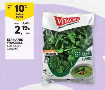 Continente ESPINAFRE VITACRESS EMB.: 300 G promoção