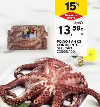 Continente POLVO 3 A 4 KG CONTINENTE SELEÇÃO CONGELADO promoção